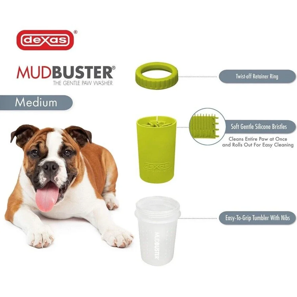 Dexas MudBuster Portable Dog Paw Cleaner, Green, PW710383